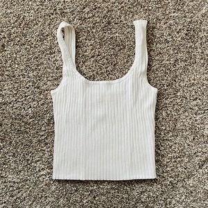 PacSun White Cropped Tank Top